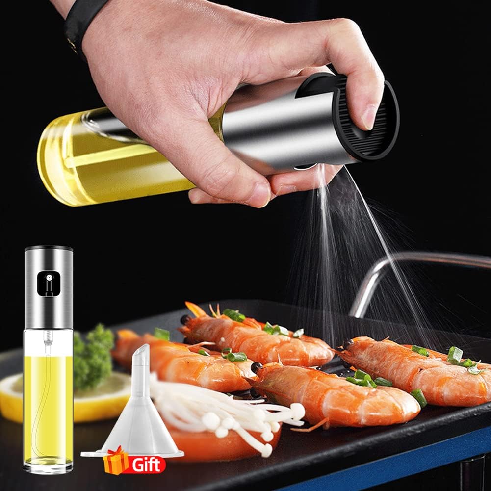 Olive Oil Sprayer for Cooking Oil Spritzer Mister for Air Fryer Canola Vinegar Vegetable Oil Portable Mini Bottle Kitchen Gadgets for BBQ/Pan/Salads/Baking (1 Pack)